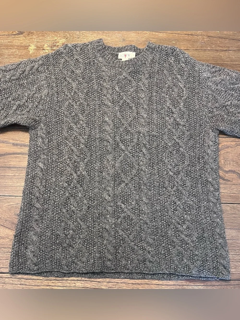 Vintage J. Crew Grey Wool Sweater Mens size Small
